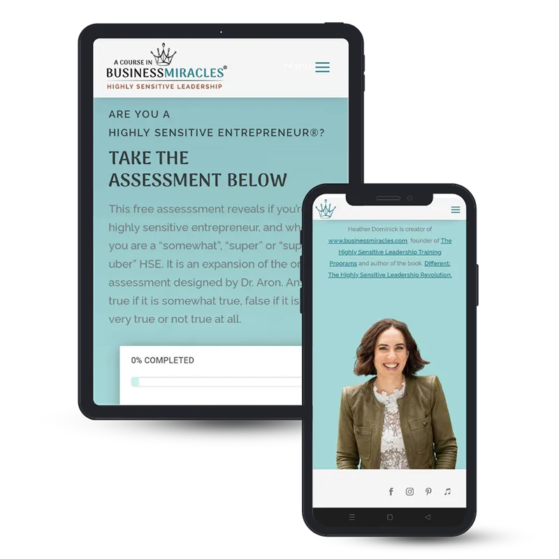 Business Miracles HSP Entrepreneur Assessment Mockup